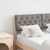 vidaXL Čalouněn&eacute; čelo postele Taupe 120 cm Masivn&iacute; borov&eacute; dřevo