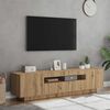 vidaXL TV stolek s LED dub artisan 160 x 35 x 40 cm kompozitní dřevo