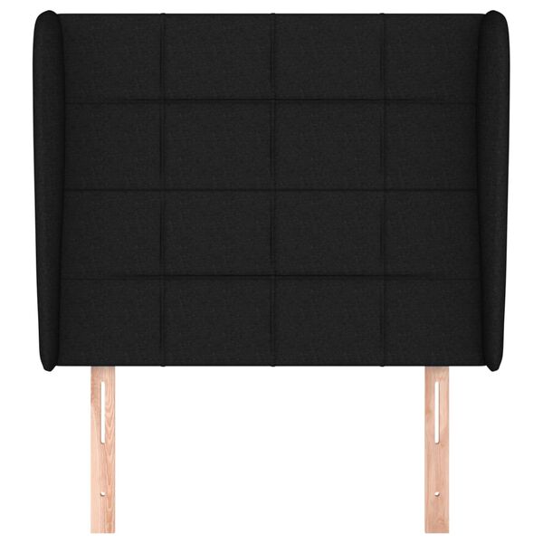 vidaXL Čelo postele typu u&scaron;&aacute;k čern&eacute; 103x23x118/128 cm textil