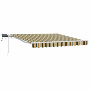 vidaXL Stahovac&iacute; mark&yacute;za Zelen&aacute; a žlut&aacute; 350 x 250 cm L&aacute;tka a hlin&iacute;k