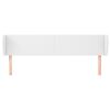 vidaXL Čelo postele typu u&scaron;&aacute;k b&iacute;l&aacute; 163x23x78/88 cm uměl&aacute; kůže