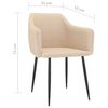 vidaXL Jídelní židle 2 ks krémové textil