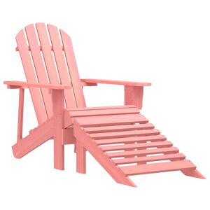 vidaXL Zahradn&iacute; židle Adirondack s podnožkou masivn&iacute; jedle růžov&aacute;