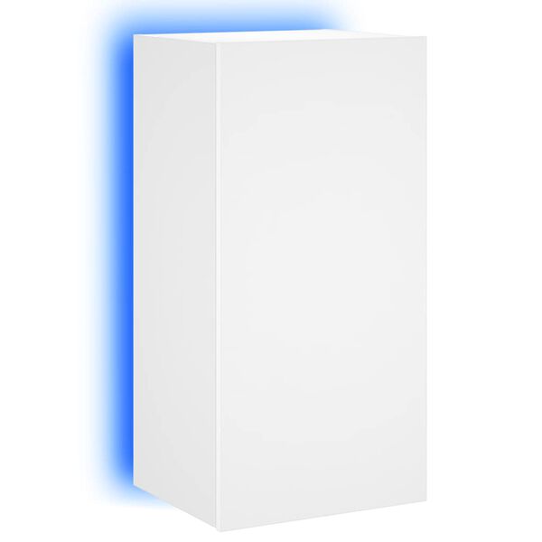 vidaXL Nástěnná TV skříňka s LED osvětlením bílá 40,5 x 35 x 80 cm
