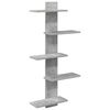 vidaXL N&aacute;stěnn&aacute; floating polička Betonově &scaron;ed&aacute; 48,5 x 15 x 101 cm