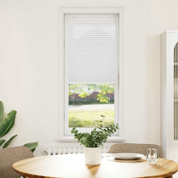 vidaXL Plisovan&aacute; roleta b&iacute;l&aacute; 50x150cm &Scaron;&iacute;řka l&aacute;tky 49,4 cm Polyester