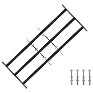 vidaXL Bezpečnostn&iacute; mř&iacute;ž na okna se 3 př&iacute;čkami 3 ks 63-114 cm