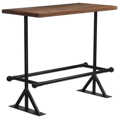 vidaXL Barový stůl z recyklovaného masivu 120x60x107 cm tmavě hnědý