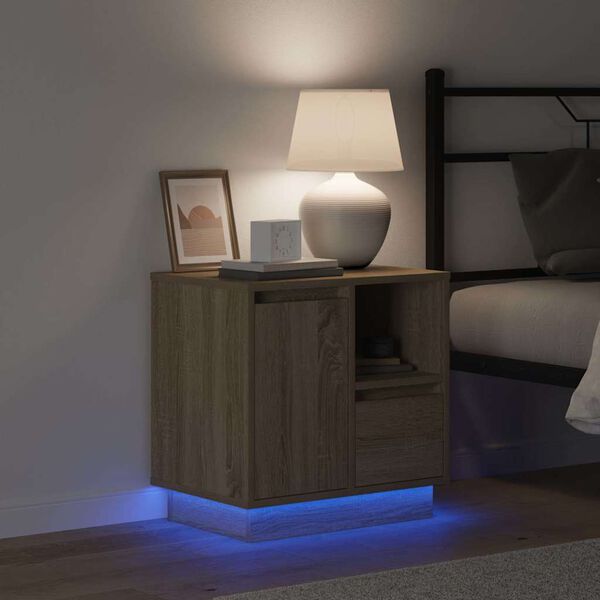 vidaXL Nočn&iacute; skř&iacute;ňka Sonoma dub 50 x 34,5 x 50 cm. Kompozitn&iacute; dřevo