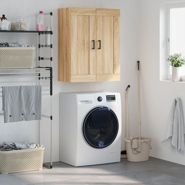 vidaXL N&aacute;stěnn&aacute; skř&iacute;ňka dub sonoma 69,5 x 34 x 90 cm kompozitn&iacute; dřevo