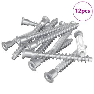 vidaXL Confirmat &scaron;rouby 12 pcs Stř&iacute;brn&aacute; &Oslash;7 x 58 mm Kov