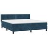 vidaXL Box spring postel s matrac&iacute; tmavě modr&aacute; 160x200 cm samet