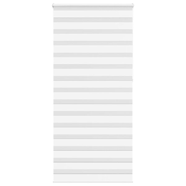 vidaXL Zebra roleta b&iacute;l&aacute; 115x230 cm &scaron;&iacute;řka l&aacute;tky 110,9 cm polyester