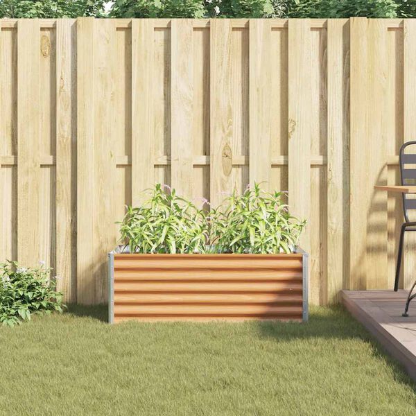 vidaXL Zahradn&iacute; vyv&yacute;&scaron;en&yacute; z&aacute;hon 98 x 50 x 36 cm Pozinkovan&aacute; ocel