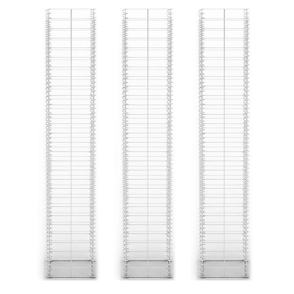 vidaXL Sada gabionů 3 ks pozinkovaný drát 25 x 25 x 150 cm
