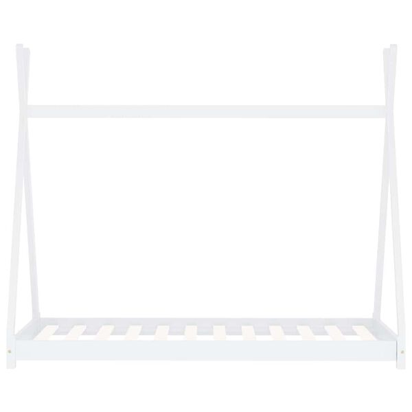vidaXL Rám dětské postele bílý masivní borové dřevo 90 x 200 cm