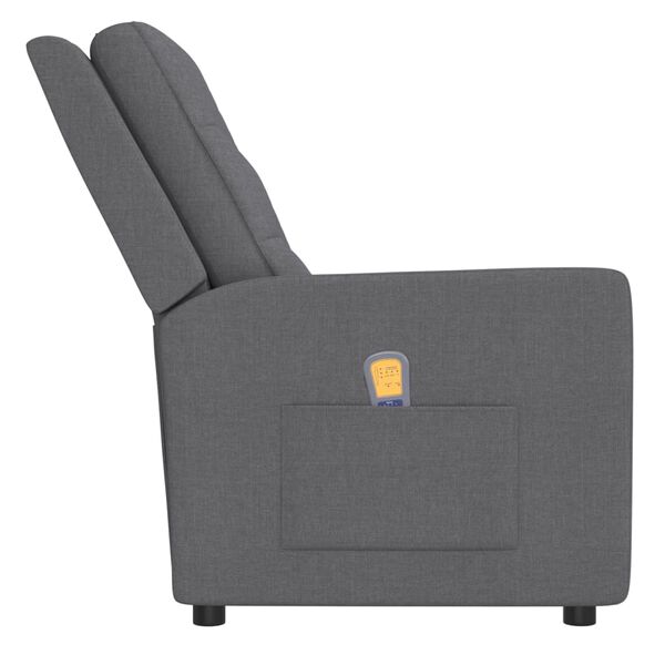 vidaXL 4m&iacute;stn&eacute; mas&aacute;žn&iacute; polohovac&iacute; křeslo světle &scaron;ed&eacute; textil