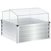 vidaXL Zahradní truhlík se skleníkem povětrnostně odolná ocel
