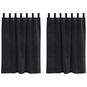 vidaXL Zatemňovac&iacute; z&aacute;věsy 2 pcs Čern&aacute; 140 x 140 cm samet