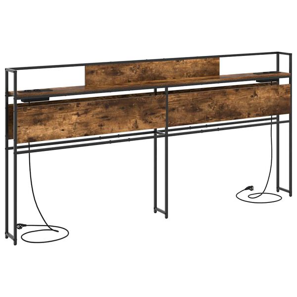 vidaXL &Uacute;ložn&eacute; čelo postele s čelo Kouřov&yacute; dub 180 cm Kompozitn&iacute; dřevo