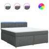 vidaXL Box spring postel s matrac&iacute; tmavě &scaron;ed&aacute; 180x200 cm textil