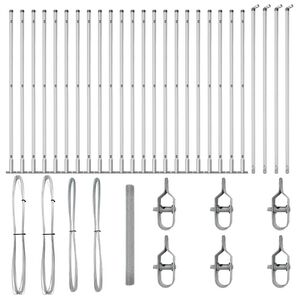 vidaXL Plotov&yacute; sloupek. Stř&iacute;brn&aacute;