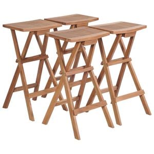 vidaXL Skl&aacute;dac&iacute; barov&eacute; stoličky 4 ks masivn&iacute; teak