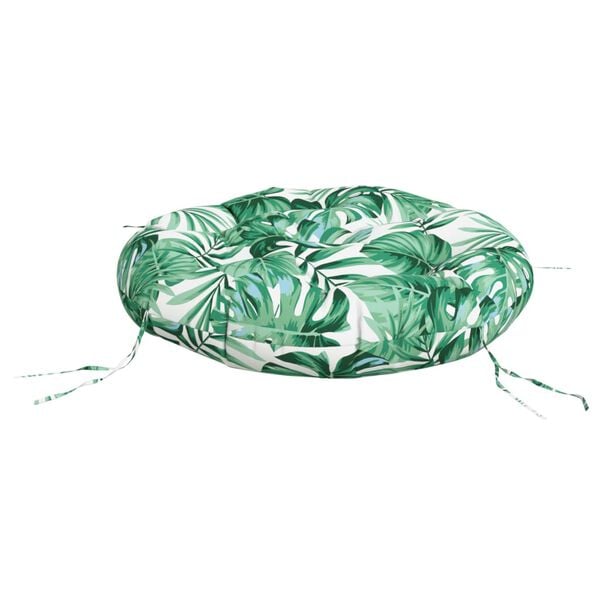 vidaXL Kulat&yacute; sed&aacute;k vzor list&iacute; &Oslash; 60 x 11 cm oxfordsk&aacute; tkanina