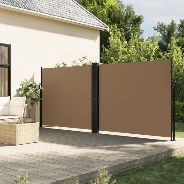 vidaXL Zatahovací boční markýza taupe 160 x 1 200 cm