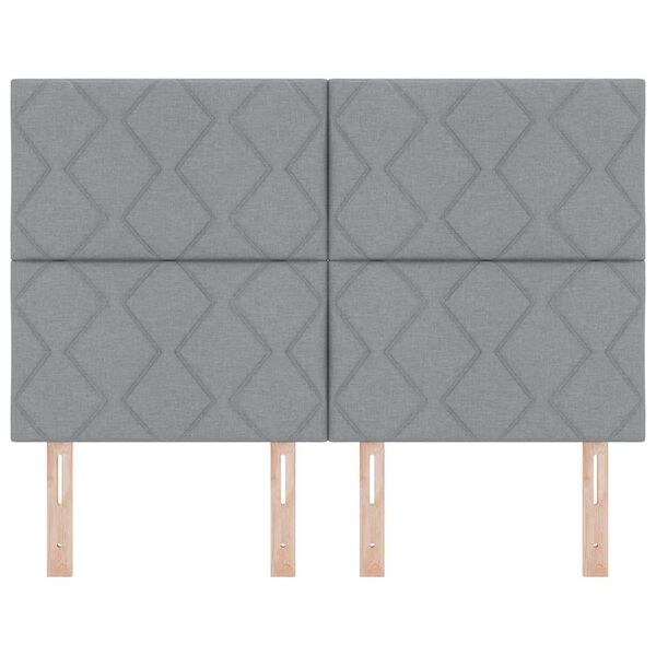 vidaXL Čelo postele s čelo Světle &scaron;ed&aacute; 160 cm Uměl&aacute; kůže