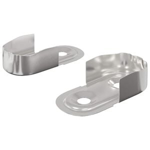 vidaXL Konzole na &scaron;atn&iacute; tyč 2 ks B&iacute;l&yacute; zinek 40 x 18 x 10 mm Železo