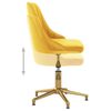vidaXL Otočn&eacute; j&iacute;deln&iacute; židle 6 ks žlut&eacute; samet