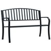 vidaXL Zahradn&iacute; lavice čern&aacute; 120 cm ocel