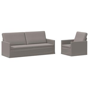 vidaXL Set pohovek 2 pcs Taupe Textil
