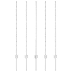vidaXL Plotov&yacute; sloupek. 5 pcs Stř&iacute;brn&aacute; 120 cm Ocel