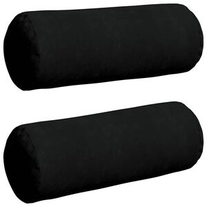 vidaXL Pol&scaron;t&aacute;ře 2 pcs Čern&aacute; &Oslash; 25 x 70 cm Mikrovl&aacute;kno