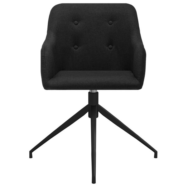 vidaXL Otočn&eacute; j&iacute;deln&iacute; židle 4 ks čern&eacute; textil