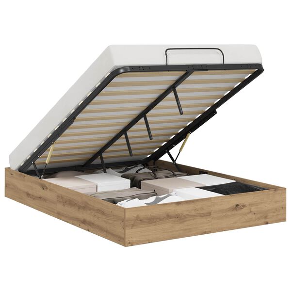 vidaXL Ottoman postel Řemesln&yacute; Dub 150 x 200 cm Dřevěn&yacute; materi&aacute;l