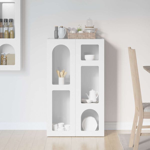 vidaXL Serv&iacute;rovac&iacute; skř&iacute;ň Vysoce leskl&aacute; b&iacute;l&aacute; 59 x 35 x 100,5 cm