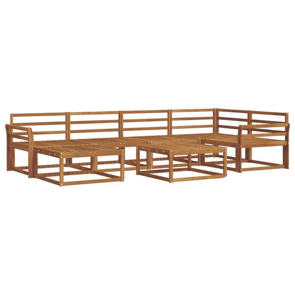 vidaXL Venkovn&iacute; pohovkov&aacute; souprava 7 pcs Př&iacute;rodn&iacute;