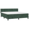 vidaXL Box spring postel s matrac&iacute; tmavě zelen&aacute; 180x200 cm samet
