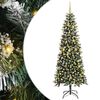 vidaXL Uměl&yacute; v&aacute;nočn&iacute; stromeček Zelen&aacute; 240 cm PVC, plast a ocel