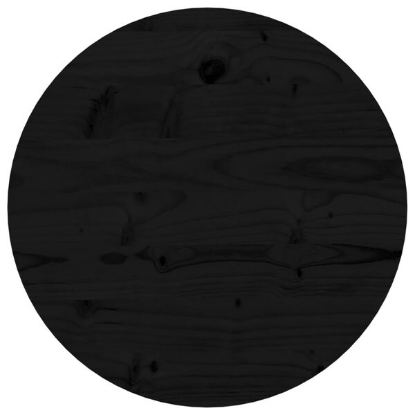 vidaXL Stoln&iacute; deska kulat&aacute; čern&aacute; &Oslash; 40 x 3 cm masivn&iacute; borov&eacute; dřevo