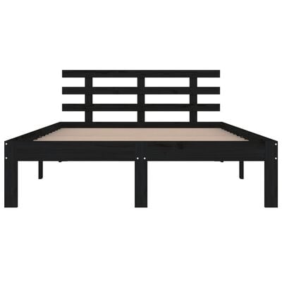 vidaXL Rám postele černý masivní dřevo 200 x 200 cm