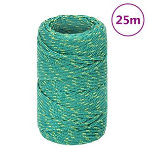 vidaXL Lodn&iacute; lano zelen&eacute; 2 mm 25 m polypropylen