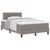 vidaXL Postel s boxspringem s čelo Taupe 120 x 200 cm textil