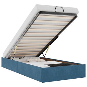 vidaXL Osmansk&yacute; r&aacute;m postele bez matrace tmavě modr&aacute; 80x200 cm samet