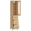vidaXL Skř&iacute;ň highboard dub sonoma 34,5 x 34 x 180 cm kompozitn&iacute; dřevo