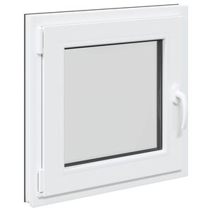 vidaXL Okeno do suter&eacute;nu RISOR 50 x 50 cm PVC a sklo Antracitov&aacute;