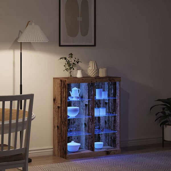 vidaXL LED komoda Star&eacute; dřevo 41 x 37 x 100 cm kompozitn&iacute; dřevo